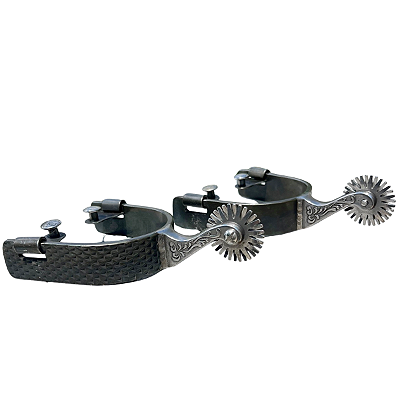 Espora Vinagre Boby 1 1/4" Preta com Detalhe e Roseta 3110 Inox