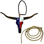 Enfeite De Retrovisor Long Horn Texas + Mini Laço