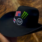 Chapeu 3 Pralana preto + Adesivos