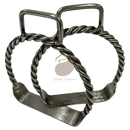 Estribo De Aço Inox Torcido - Para Selas e Arreios