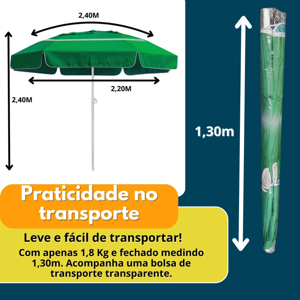 Guarda Sol Gigante p/ Praia, Piscina, Pesca e Camping