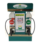 Pingometro Posto de Combustível Colorido para Cachaça em Madeira com 1 Copo para Área de Churrasco