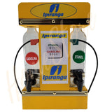 Pingometro Posto de Combustível Colorido para Cachaça em Madeira com 1 Copo para Área de Churrasco